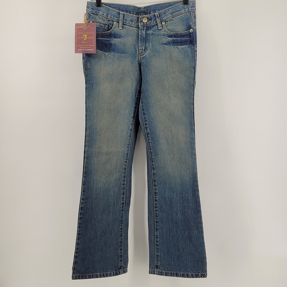 7 For All Mankind Flare Jeans Womens‎ Size 28 Medium Wash Denim Seven NWOT